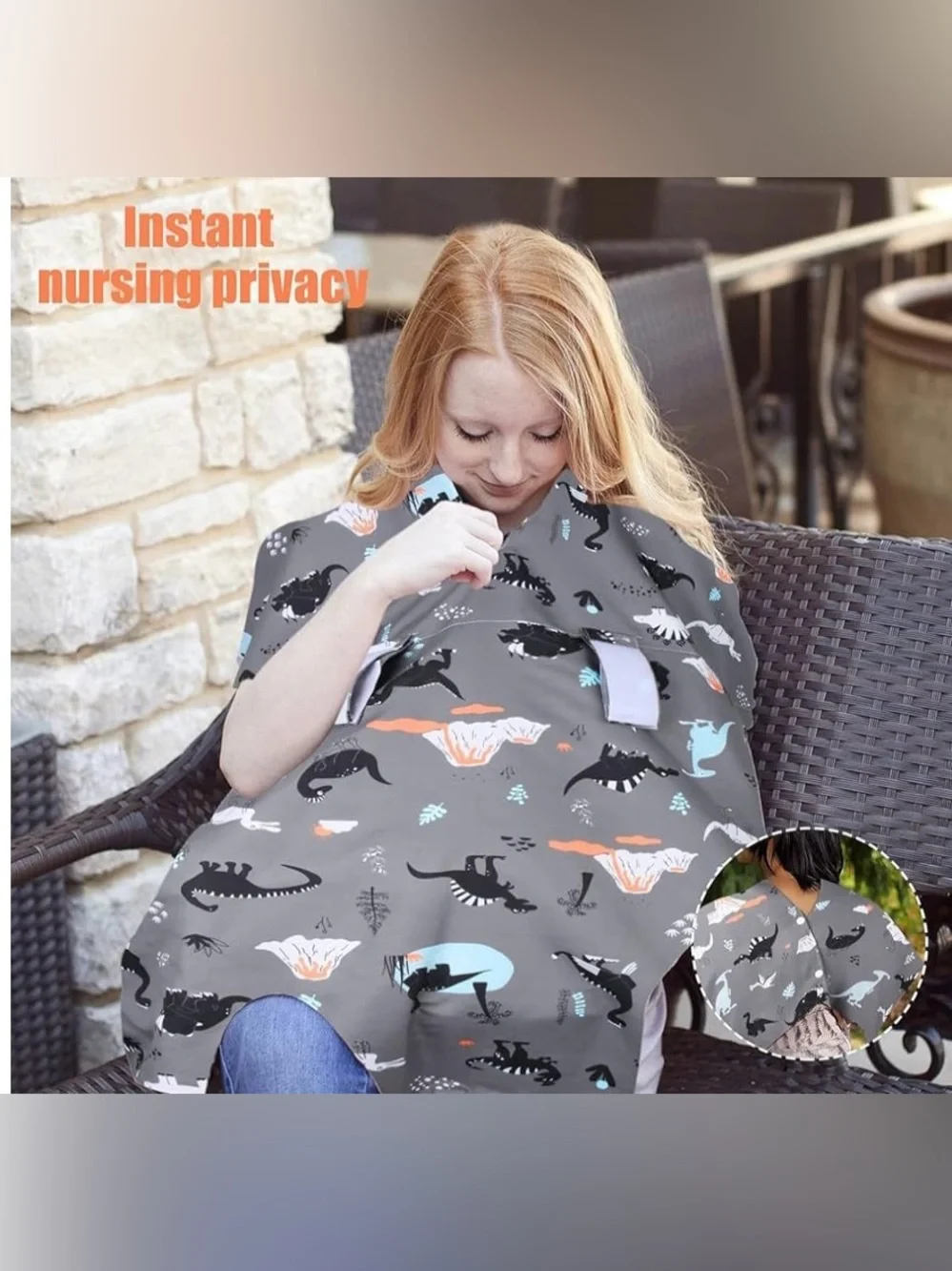 Dinosaurs canopy Baby Car Seat Stroller Cover Nursing Cover Blanket Multi Use